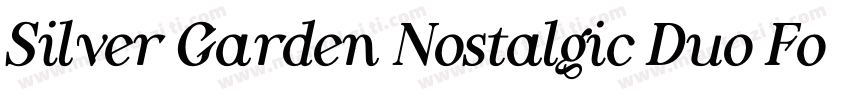 Silver Garden Nostalgic Duo Font字体转换